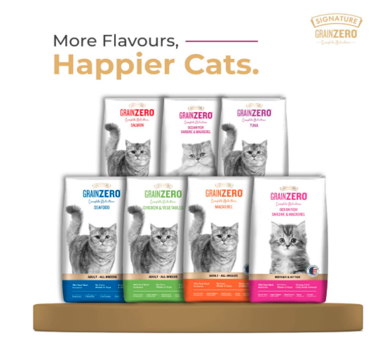 Grain Zero Dry Cat Food 3kg | Ocean Fish, Sardine & Mackerel | 48% Fresh Inclusion | Grain, Gluten & GMO-Free | Taurine for Heart Health