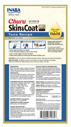 Inaba Churu Skin & Coat Tuna Recipe (Pack of 6)