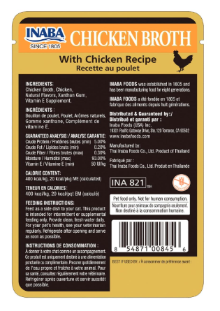 Inaba Chicken Broth Cat Food 300ml (Pack of 6)