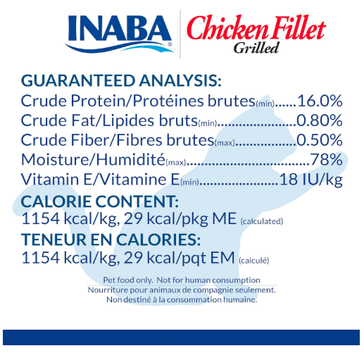 Inaba Grilled Chicken Fillet in Crab Broth (Pack of 6, 25 Grams per pack), All Life Stages, Flake