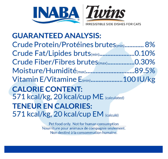 Inaba Twins for Cats, Tuna & Chicken with Scallop Recipe