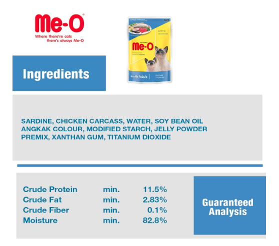 Me-O Adult Wet Cat Food, Ocean Fish, 80 G, (Pack of 12, 960g)