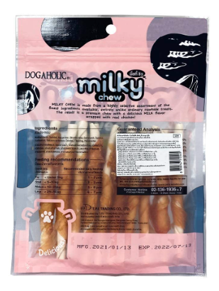 Milky Chew Chicken Stick Dog Treats – Premium Rawhide-Free Milk-Flavoured Sticks for Dogs of All Ages & Sizes – Nutritional 4-Pack