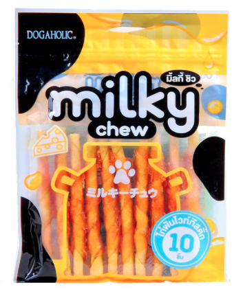 Milky Chew Stick Style Treats for Dogs | Premium Cheese & Chicken Flavored Dog Snacks | Rawhide-Free| Pack of 4