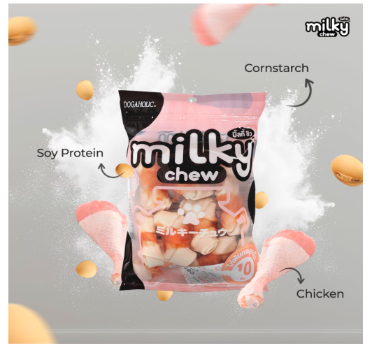 Milky Chew Chicken & Milk Flavoured Dog Bone Treats | Soft & Nutritious Training Snacks | 70g
