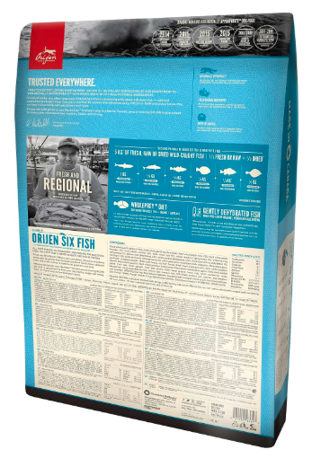 Orijen Six Fish Dry Dog Food, Grain Free and Chicken Free Dog Food, Fresh Or Raw Ingredients, 2 Kg, All Life Stages