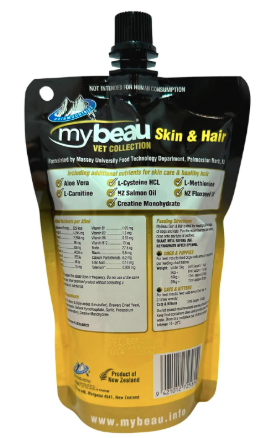 Palamountains My Beau Skin & Hair Supplement for Dogs & Cats – Aloe Vera, Omega 3 & 6, Flaxseed & Salmon Oils – 99.5% Absorption 300ml