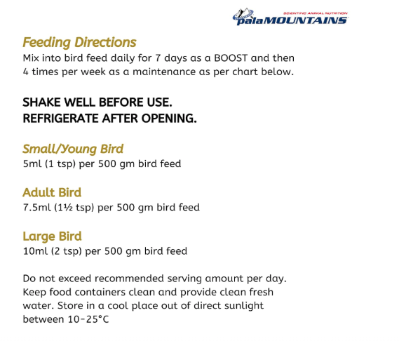 Palamountains My Beau Avian Liquid Vitamin & Omega Supplement for Birds, High Absorption (99.5%), 300ml