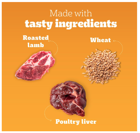 Pedigree Tasty Jerky Dog Treat, Roasted Lamb Flavour, 70 g x 12, Jerky-Style Treats for Bonding, Low-Fat and Rich-Protein* Dog Treats