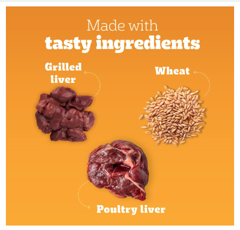 Pedigree Tasty Jerky Dog Treat, Grilled Liver Flavour, 70 g x 12, Jerky-Style Treats for Bonding, Low-Fat and Rich-Protein* Dog Treats