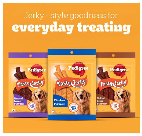 Pedigree Tasty Jerky Dog Treat, Grilled Liver Flavour, 70 g x 12, Jerky-Style Treats for Bonding, Low-Fat and Rich-Protein* Dog Treats