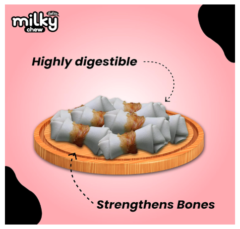 Dogaholic Milky Chew Dog Treats Real Chicken and Milk Protein Rich Dog Snacks Healthy Chewy Dogs (Pack of 1, Chicken Bone Style)