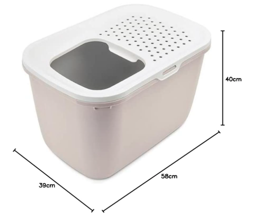 Savic Hop in Modern Cat Litter Tray, Mocca