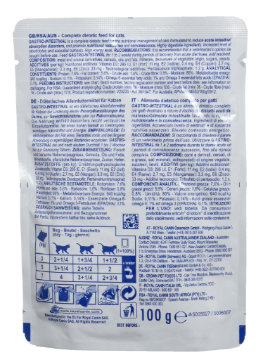 Royal Canin Gastro Intestinal Feline Cat Pouches 12 x 100 gm Pouches