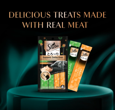 Sheba Melty Premium Lickable Creamy Cat Treats, Maguro Selection – Tuna & Tuna & Prawn Flavors, 4 Sticks x 12g (48g), Creamy Treats for Bonding