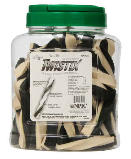 Twistix Npic Dog Dry Treat With Vanilla Mint Flavor, 50 Count (Small)