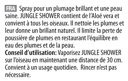 Versele Laga, Oropharma, Jungle Shower, Feather Conditioner for Birds, 500-ml