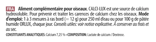 Versele Laga Oropharma Calci Lux Food (500 G, Multicolor)