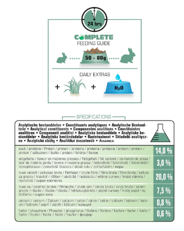 Versele-Laga Complete Cuni Adult Fibre-Rich All-in-one For Adult Rabbits 1.75Kg,Pellet