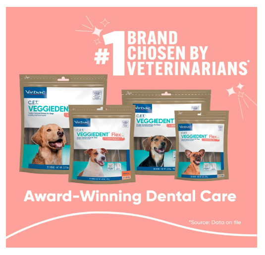 C.E.T. VEGGIEDENT Flex Tartar Control Chews for Dogs - Medium