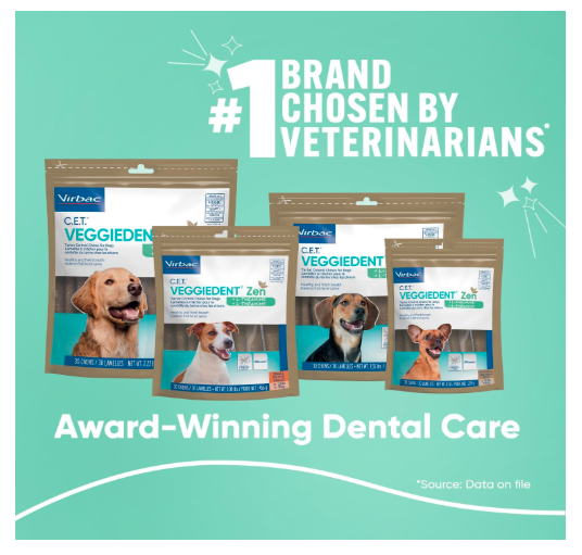 C.E.T. VEGGIEDENT Zen Tartar Control Chews for Dogs - Medium