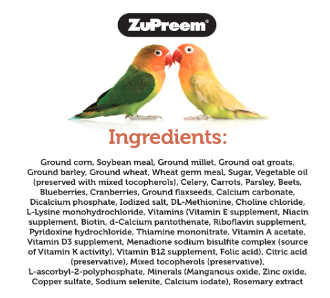 ZuPreem NutBlend Flavor with Natural Nut Flavour Medium Bird Food 907-gm