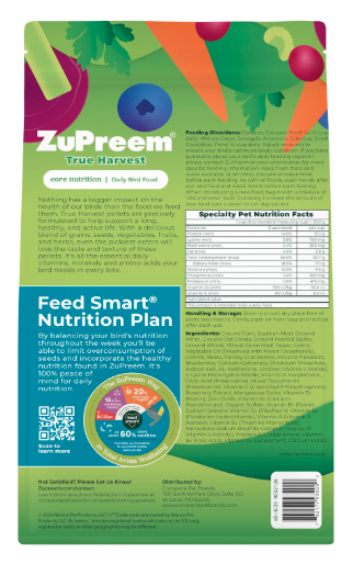 ZuPreem Natural for Medium to Large Birds (1.4 Kilograms, Multicolor), All Life Stages, Pellet