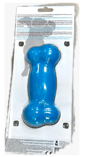 ZOOOP Ice Bone Chewing Toy, Fill with Water and Freeze, Suitable for Puppies Teething, Blue