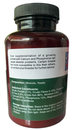 ZOOOP SR Bone Builder Calcium Phosphorus Supplement, for Growing Puppies and Kittens | Strong Bone and Teeths | Hip Dysplacia Dogs 250g