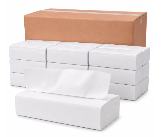 ZOOOP M Fold Tissue Paper 2 Ply | 100 Sheets x 20 Packs | Multifold Hand Towels for Office, Hotel, Washroom, Kitchen & Restaurant