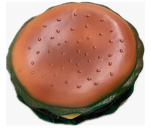 ZOOOP Vinyl Hamburger Squeaky Toy, Multicolour Durable and Steady Material Suitable for Puppies Teething