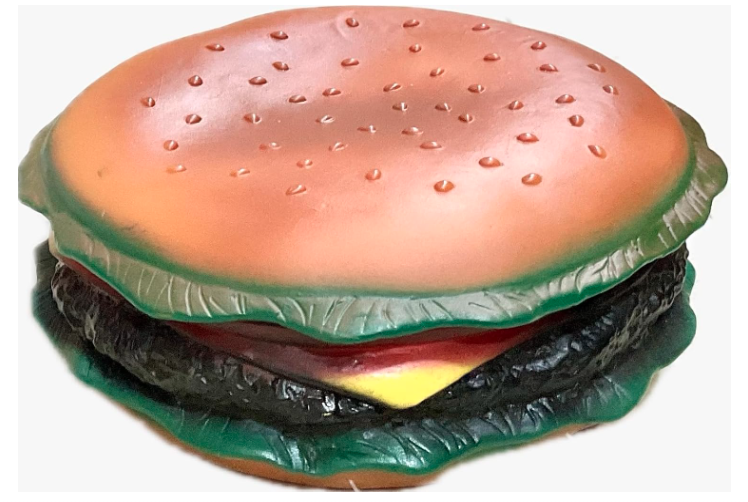 ZOOOP Vinyl Hamburger Squeaky Toy, Multicolour Durable and Steady Material Suitable for Puppies Teething