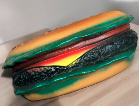 ZOOOP Vinyl Hamburger Squeaky Toy, Multicolour Durable and Steady Material Suitable for Puppies Teething
