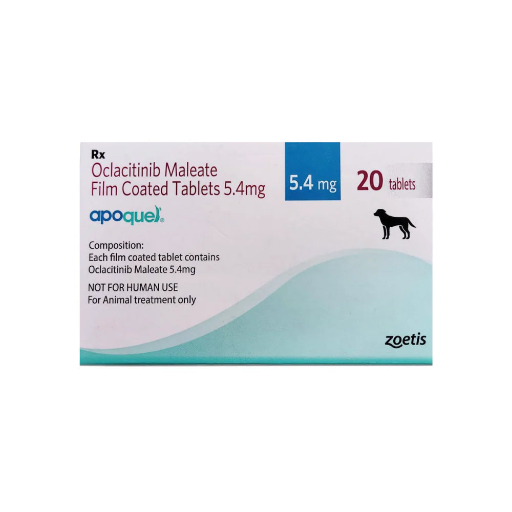 Zoetis Apoquel 5.4mg chewable Allergic relief Tablets For Dogs (20Tablets)