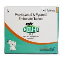 FELI-D Dewormer Tablets for Cats (Strip of 4 Tablets)